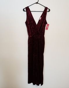 Crushed velvet jumpsuit